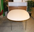 Konferensbord ellips vitt/krom 220x110